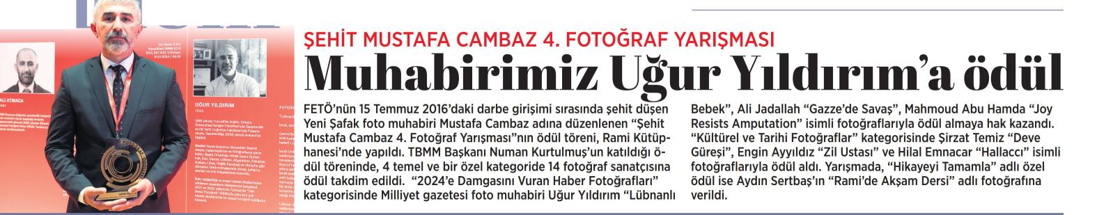 Milliyet Gazetesi'nde çıkan yarışma haberi